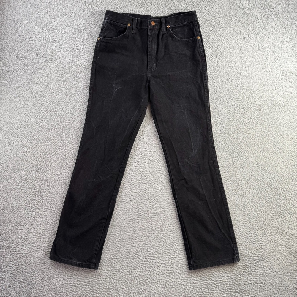 Wrangler Jeans Mens 34x32 (Fits 32x32) Black‎ 936 Cowboy Cut Slim Fit Western